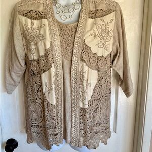 Vintage.LIM’S ..embroidery jacket & toptop